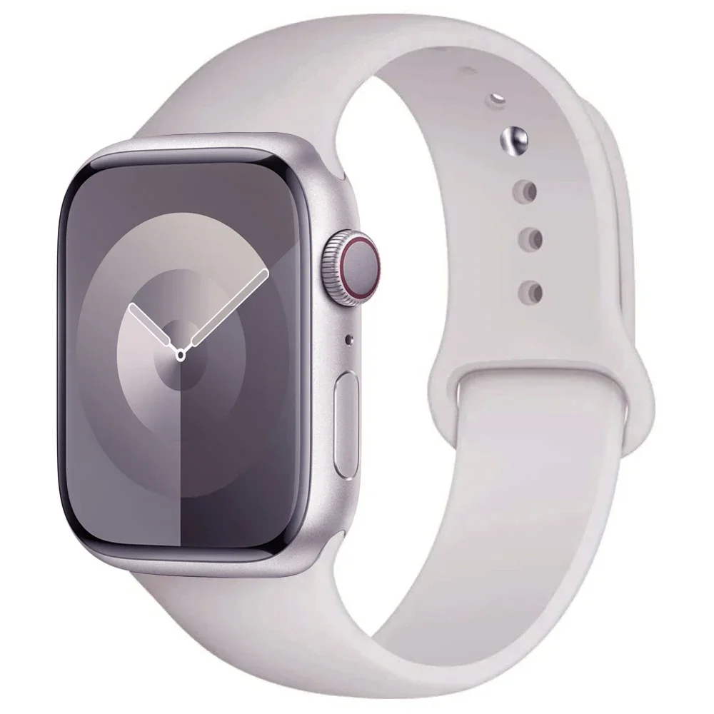 Bracelet sport en silicone pour Apple Watch, 44mm, 45mm, 40mm, 41mm, 42-38mm, 45mm, iWatch Series 8, 7, 6, 5, 4, 3, SE 9, Ultra 2, 49mm — 9/10