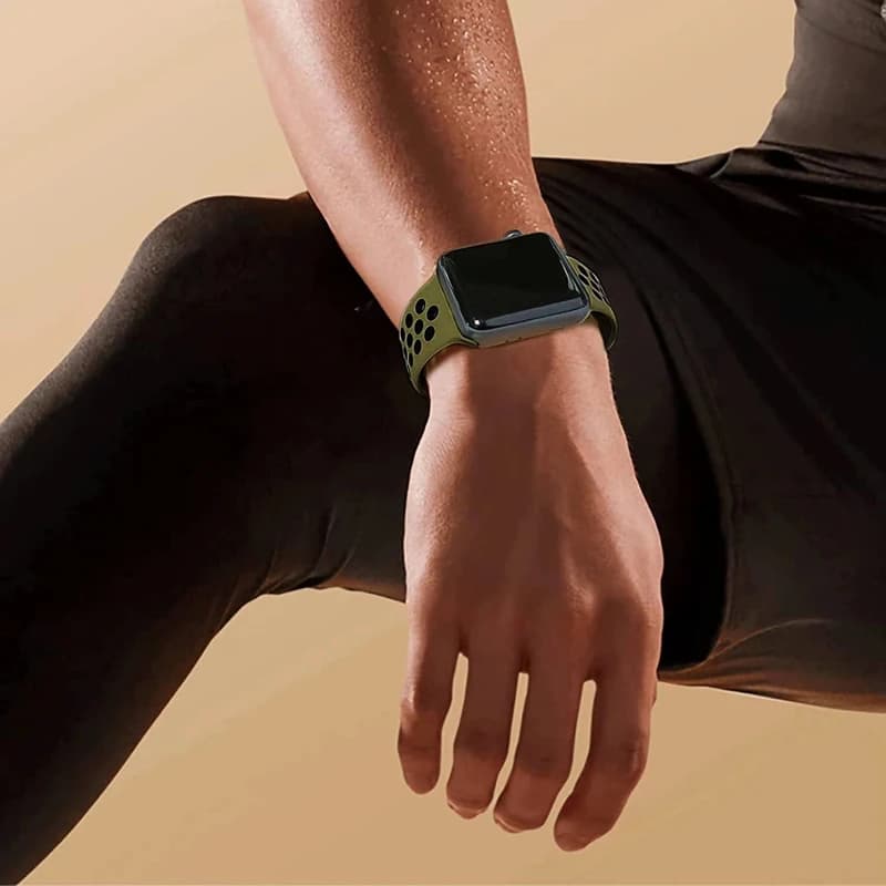 Bracelet sport respirant pour Apple Watch Band, 46mm, 44mm, 40mm, 42mm, 38mm, Rivière mm, 45mm, iWatch Series 10, 9, 8, 7, 6, SE, 5, 3, Ultra 2, 49mm — 4/10