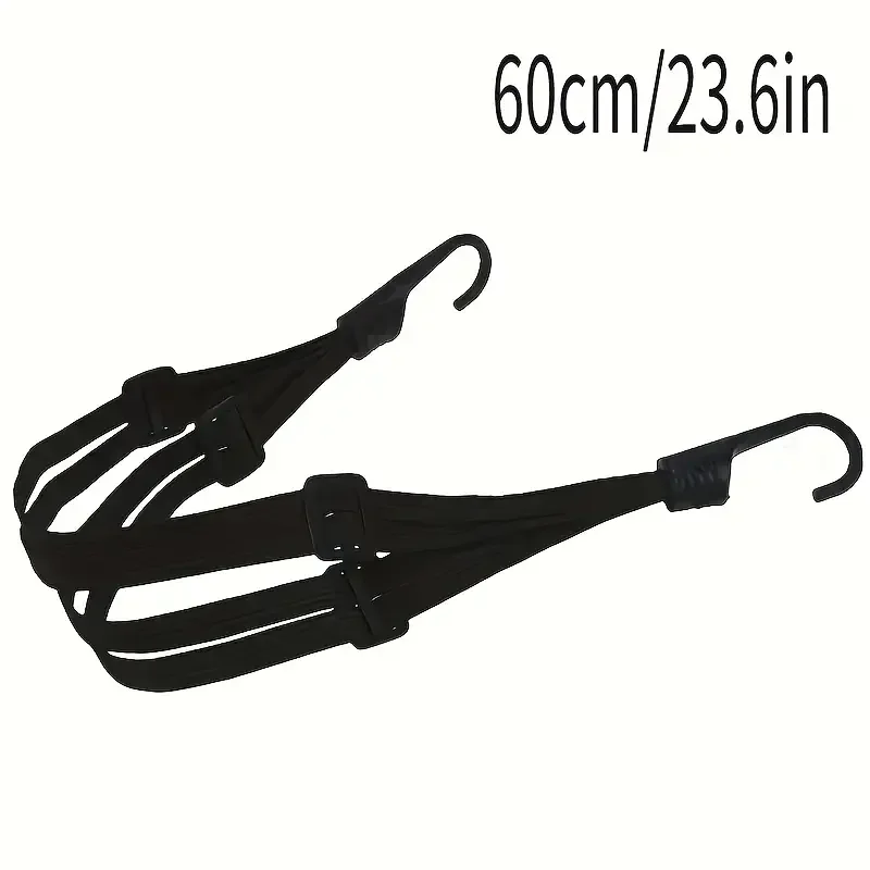 Valise élastique pour moto, 1 pièce, avec crochet de sécurité, casque polyvalent, équipement de Transport en maille, Durable et élégante pour les voyages quotidiens — 6/7