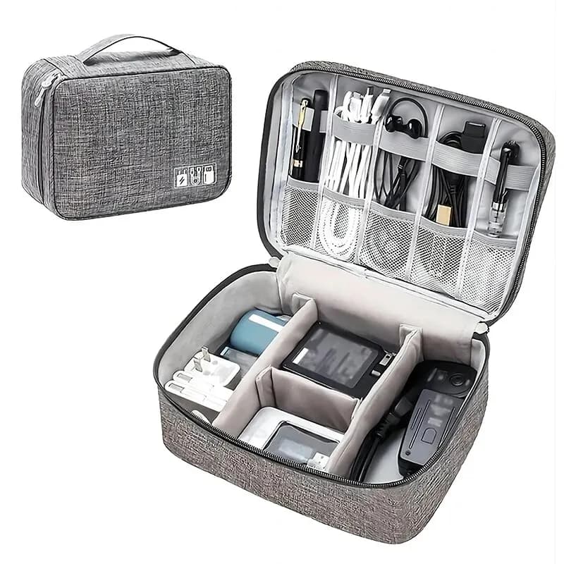 Sac de rangement étanche pour câble électronique numérique, ligne de données USB portable, prise de chargeur, sac de voyage