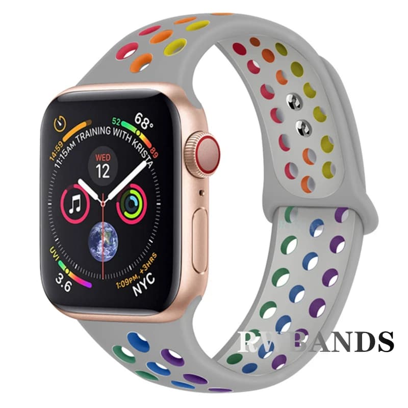 Bracelet sport respirant pour Apple Watch Band, 46mm, 44mm, 40mm, 42mm, 38mm, Rivière mm, 45mm, iWatch Series 10, 9, 8, 7, 6, SE, 5, 3, Ultra 2, 49mm — 8/10