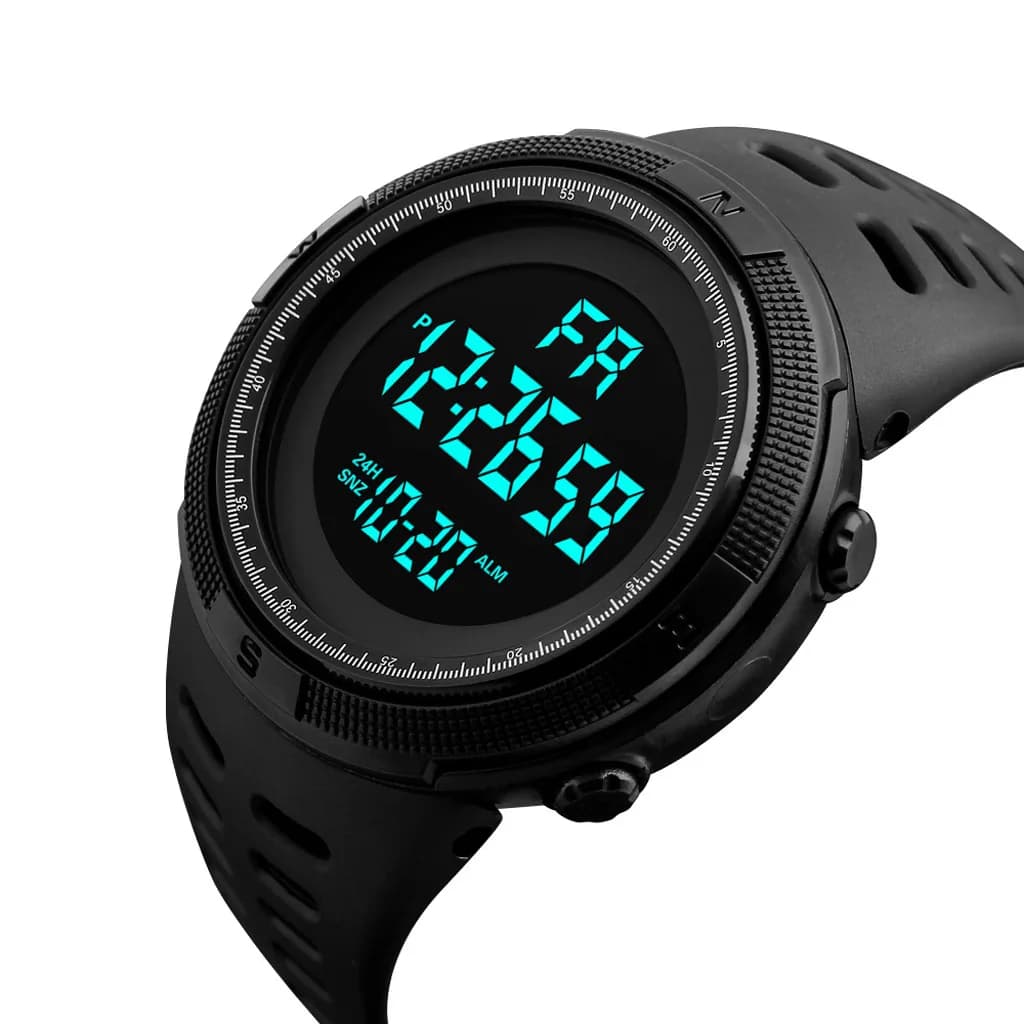 Reloj electrónico para hombre, reloj deportivo militar, reloj digital LED multifuncional con pantalla luminosa, para hombres, niños, estudiantes y adolescentes. — 2/9