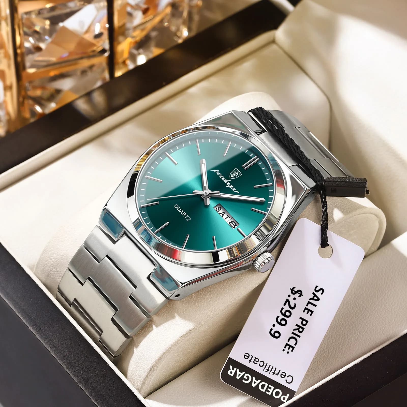 POEDAGAR montres pour hommes de luxe étanche lumineux Date semaine hommes montre en acier inoxydable décontracté mode Quartz homme montre-bracelet Reloj