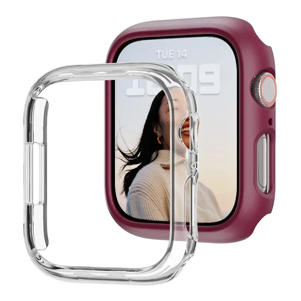 Housse pour boîtier de montre Apple 45mm 41mm 44mm 40mm 42mm 38mm 46 49mm, accessoires PC protecteur pare-chocs iWatch série 8 7 SE 6 5 4 3 9 — 6/10