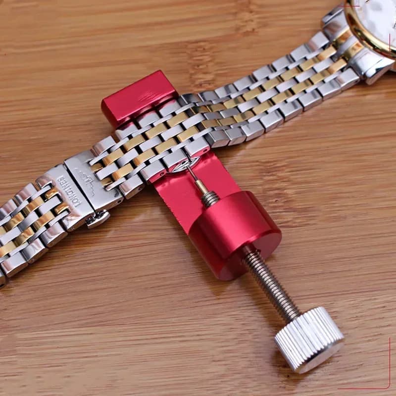 Outil de réglage du Bracelet de montre, outil de réparation de montre avec goupille de montre, outil de goupille de lien de Bracelet, dissolvant facile à retirer, réglage — 4/10