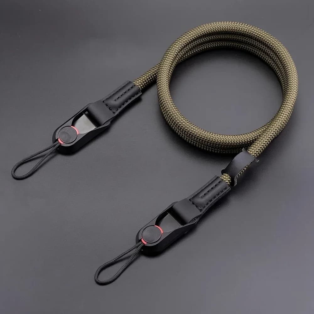 Sangle d'appareil photo à corde ronde à dégagement rapide, sangle d'épaule détachable rapide pour appareil photo DSLR sans miroir, sangle de cou réglable — 8/8