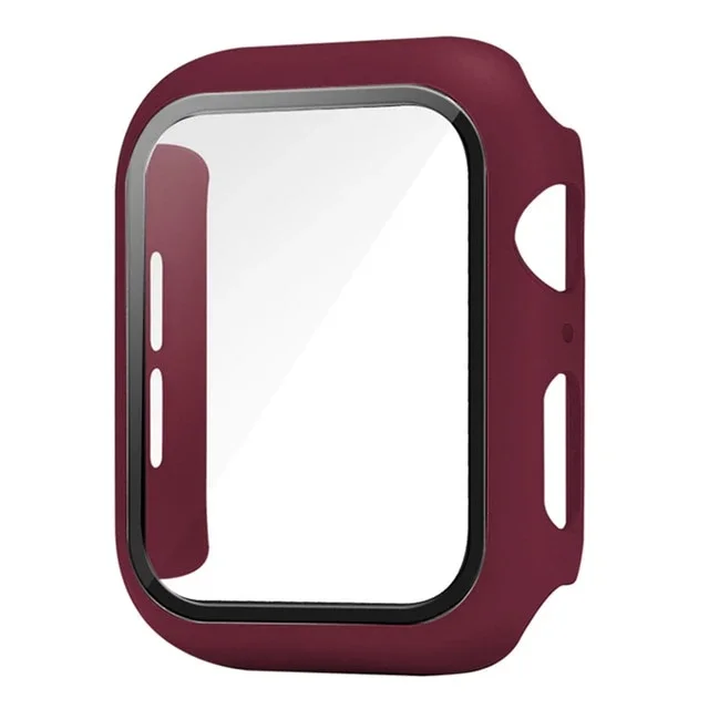 Verre + Coque pour Apple Watch 10 9 8 7 6 SE 5, accessoire iWatch, protection d'écran, iWatch Series 46mm 44mm 40mm 41 45mm 38 42mm — 7/10