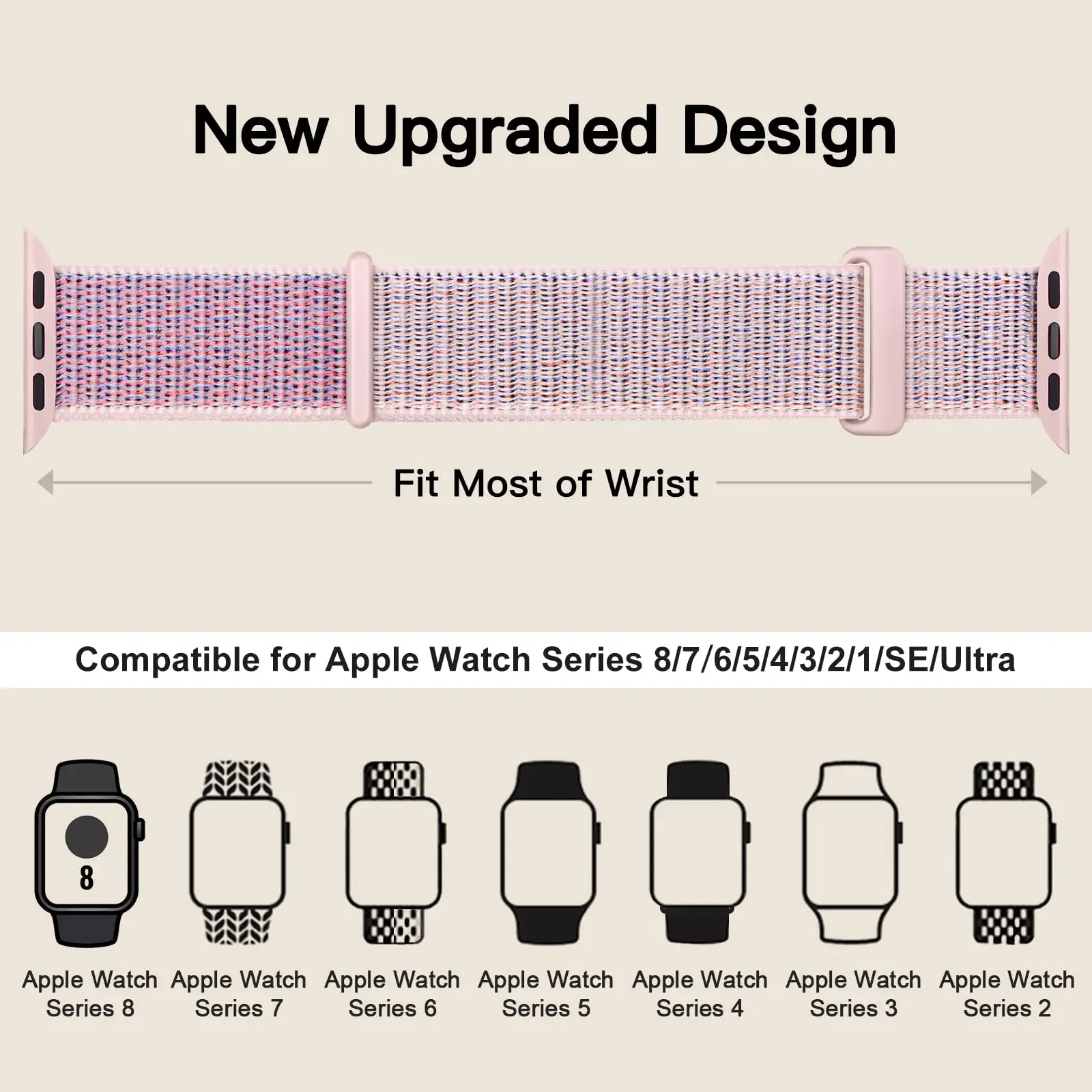 Bracelet à boucle en nylon pour Apple Watch Band, Smart Belt, Bracelet pour iWatch Ultra, 46mm, 40mm, 44mm, 45mm, 42mm, 41mm, 38mm, 49mm, 8, 7, 6, SE, 5/4 — 3/10