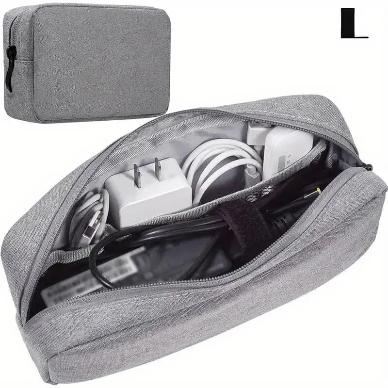 Sac de rangement pour câbles électroniques, sac de voyage pour petits appareils électroniques, carte SD, banque d'alimentation — 7/10