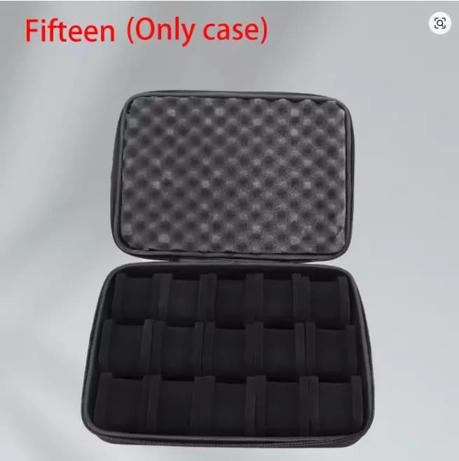 Boîte de rangement pour montres, idéale pour hommes, étui de voyage portable pour montres, présentoir pour montres de poignet avec système anti-déplacement. — 7/7