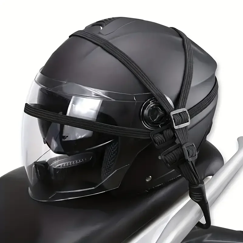 Valise élastique pour moto, 1 pièce, avec crochet de sécurité, casque polyvalent, équipement de Transport en maille, Durable et élégante pour les voyages quotidiens — 5/7
