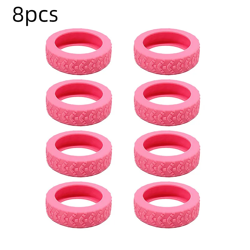 8 pièces de protections pour roulettes de valise, couvre-roulettes silencieux en caoutchouc pour bagages, couvre-roulettes pour valises de voyage. — 8/10