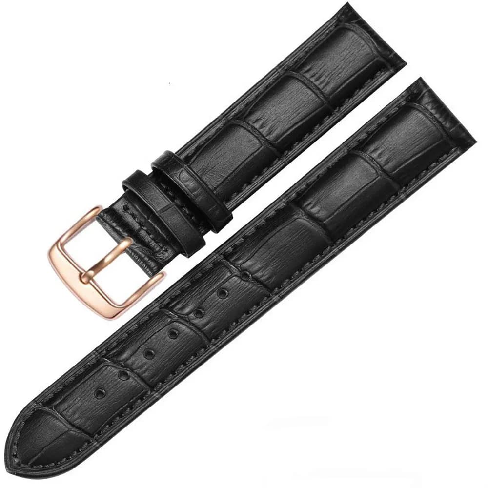 Bracelet de montre en cuir de remplacement universel, pour hommes et femmes, 12mm 14mm 16mm 18mm 19mm 20mm 21mm 22mm — 10/10