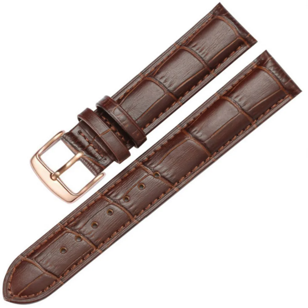 Bracelet de montre en cuir de remplacement universel, pour hommes et femmes, 12mm 14mm 16mm 18mm 19mm 20mm 21mm 22mm — 9/10