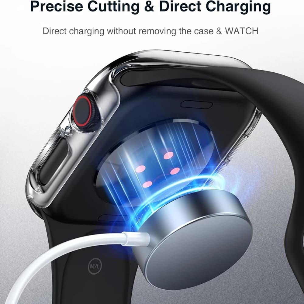 Verre + Coque pour Apple Watch 10 9 8 7 6 SE 5, accessoire iWatch, protection d'écran, iWatch Series 46mm 44mm 40mm 41 45mm 38 42mm — 5/10