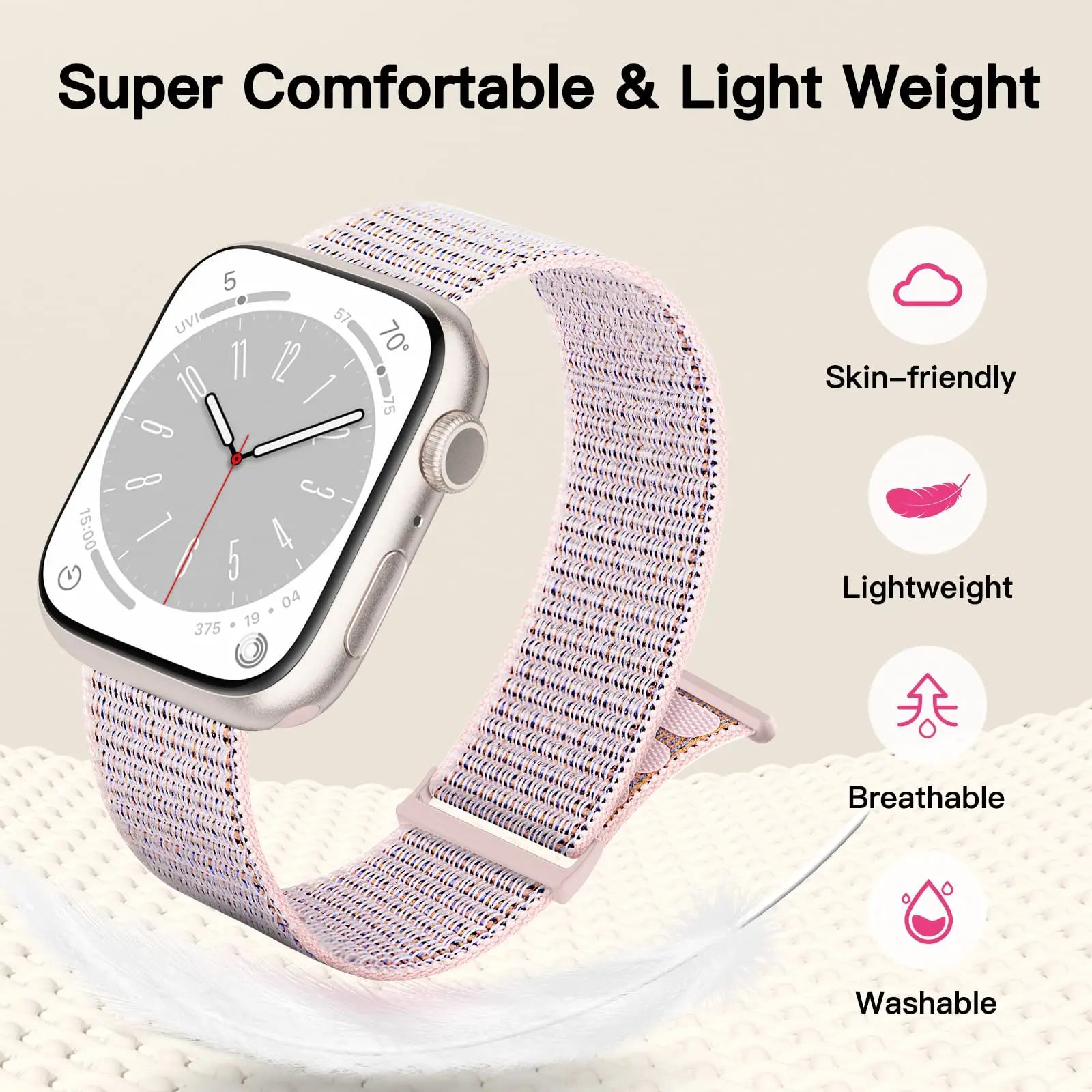 Bracelet à boucle en nylon pour Apple Watch Band, Smart Belt, Bracelet pour iWatch Ultra, 46mm, 40mm, 44mm, 45mm, 42mm, 41mm, 38mm, 49mm, 8, 7, 6, SE, 5/4 — 2/10