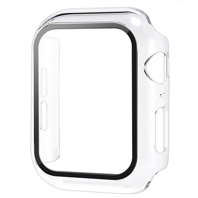 Verre + Coque pour Apple Watch 10 9 8 7 6 SE 5, accessoire iWatch, protection d'écran, iWatch Series 46mm 44mm 40mm 41 45mm 38 42mm — 10/10