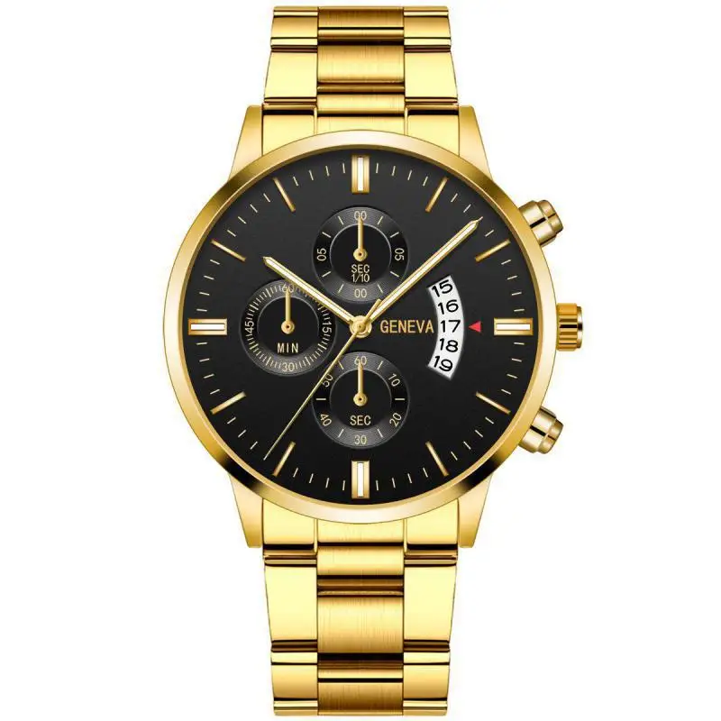 Montre à quartz pour homme en acier inoxydable de luxe, montres de mode pour homme, montres de travail pour homme, horloge Reloj Hombre — 6/6