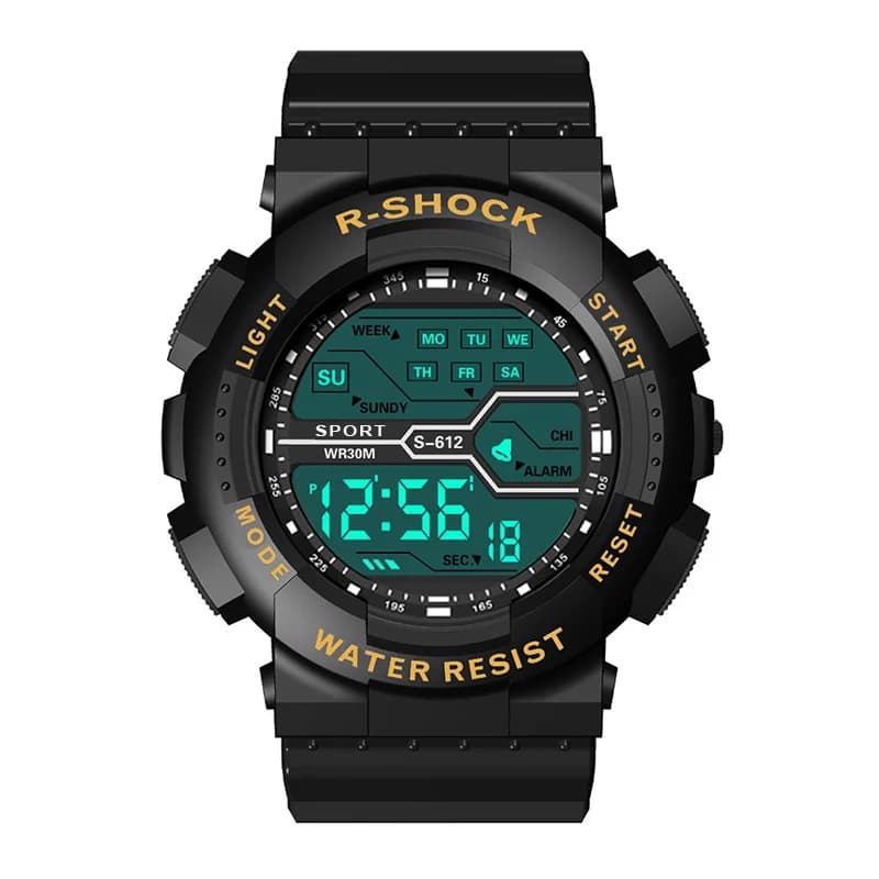 Sport de plein air hommes montre multifonction grand écran LED électronique étanche lumineux militaire numérique montres Reloj Hombre — 9/10
