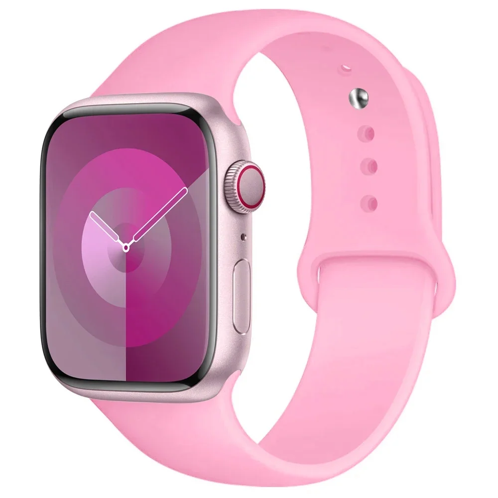 Bracelet sport en silicone pour Apple Watch, 44mm, 45mm, 40mm, 41mm, 42-38mm, 45mm, iWatch Series 8, 7, 6, 5, 4, 3, SE 9, Ultra 2, 49mm — 8/10