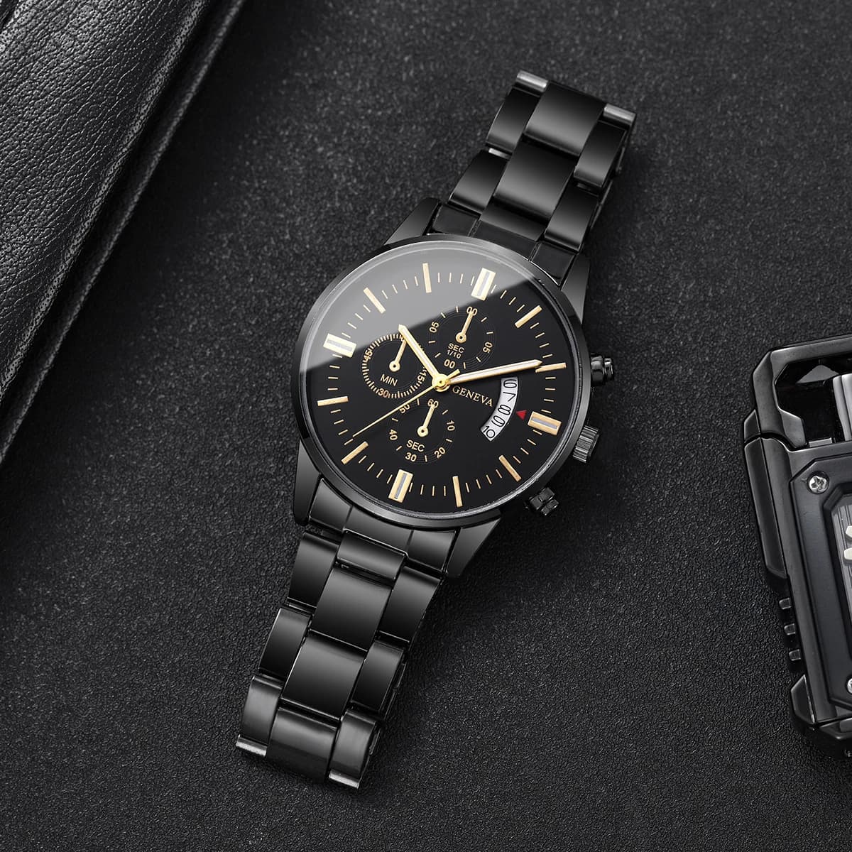 Montre à quartz pour homme en acier inoxydable de luxe, montres de mode pour homme, montres de travail pour homme, horloge Reloj Hombre — 5/6