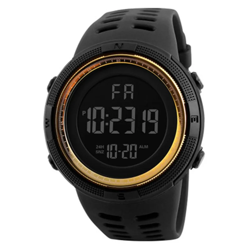 Reloj electrónico para hombre, reloj deportivo militar, reloj digital LED multifuncional con pantalla luminosa, para hombres, niños, estudiantes y adolescentes. — 8/9