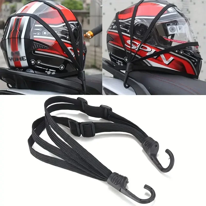 Valise élastique pour moto, 1 pièce, avec crochet de sécurité, casque polyvalent, équipement de Transport en maille, Durable et élégante pour les voyages quotidiens