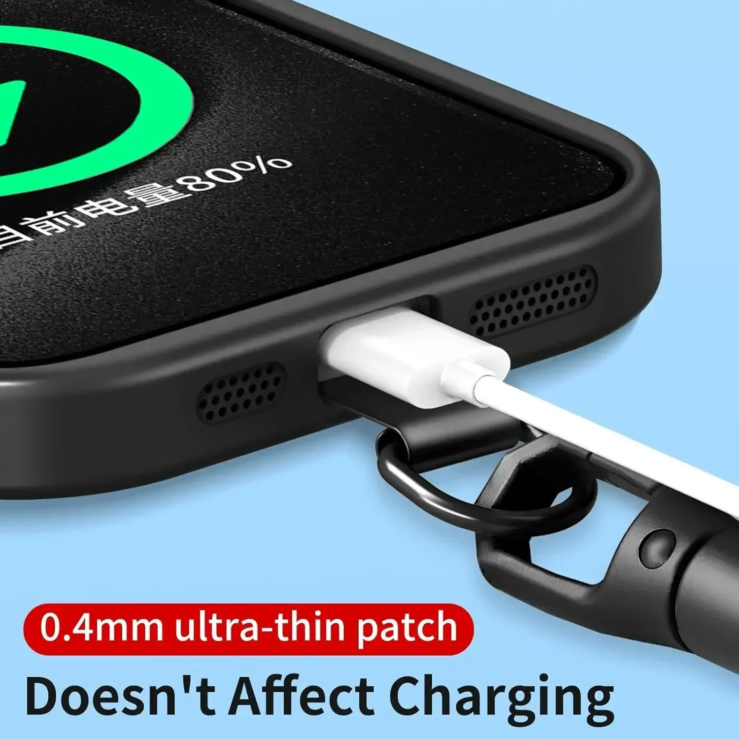 Lanière de téléphone portable universelle réglable, dragonne courte avec conception Anti-chute autobloquante, sangle de téléphone en Polyester Durable — 4/10