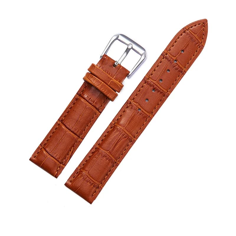 Bracelet de montre en cuir de remplacement universel, pour hommes et femmes, 12mm 14mm 16mm 18mm 19mm 20mm 21mm 22mm — 8/10