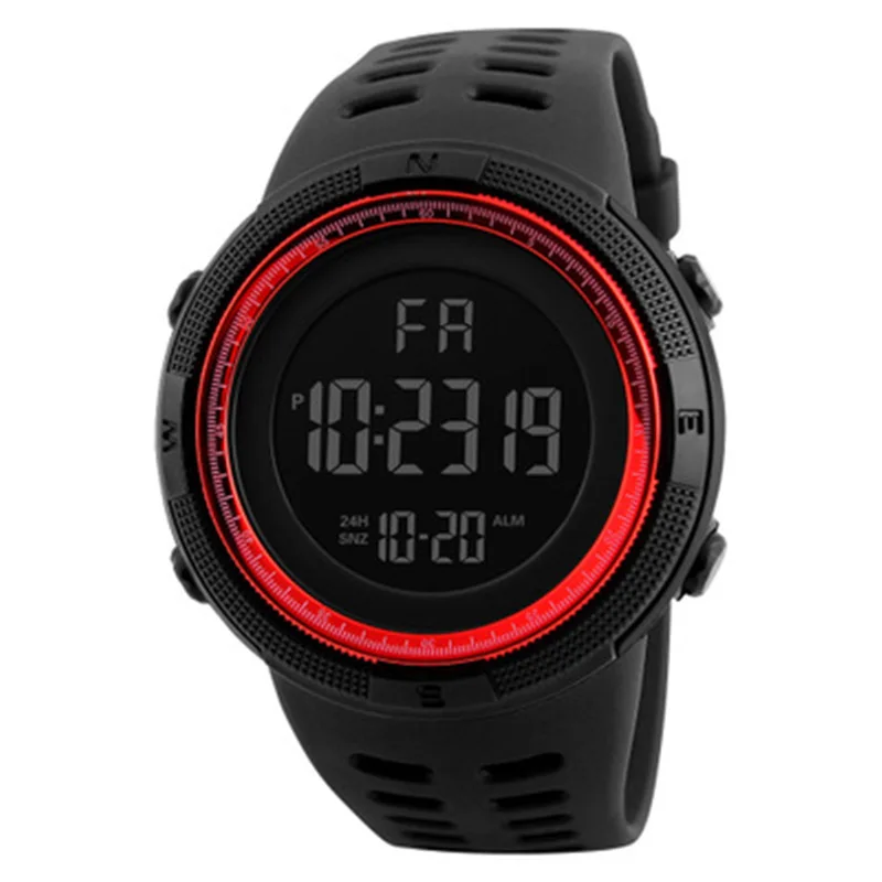 Reloj electrónico para hombre, reloj deportivo militar, reloj digital LED multifuncional con pantalla luminosa, para hombres, niños, estudiantes y adolescentes. — 4/9