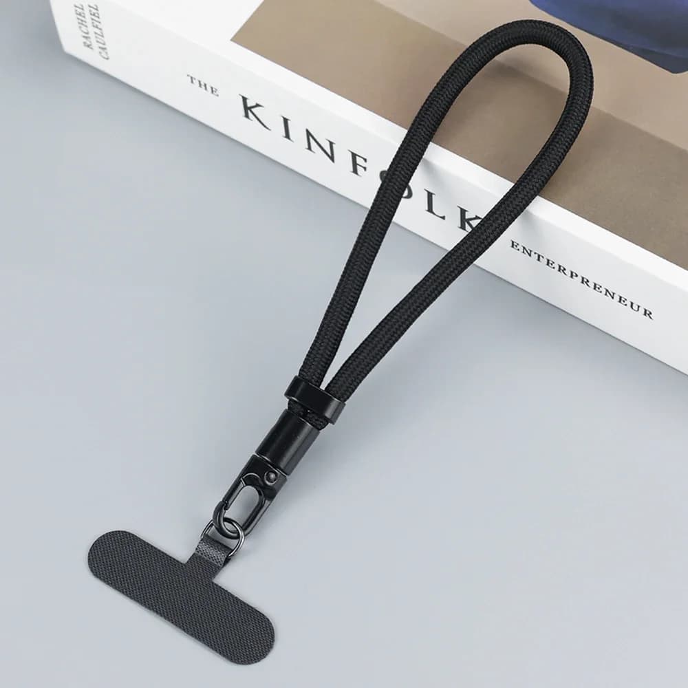 Lanière de téléphone portable universelle réglable, dragonne courte avec conception Anti-chute autobloquante, sangle de téléphone en Polyester Durable — 9/10
