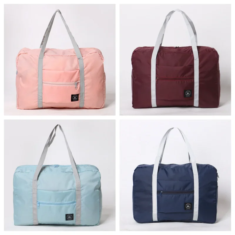 Sac de voyage pliable pour compagnie aérienne, sac à main pour femmes et filles, léger, grande capacité, sport, week-end, voyage de nuit — 5/8