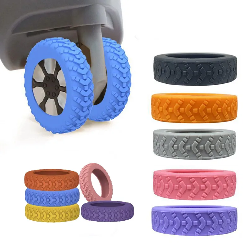 8 pièces de protections pour roulettes de valise, couvre-roulettes silencieux en caoutchouc pour bagages, couvre-roulettes pour valises de voyage.