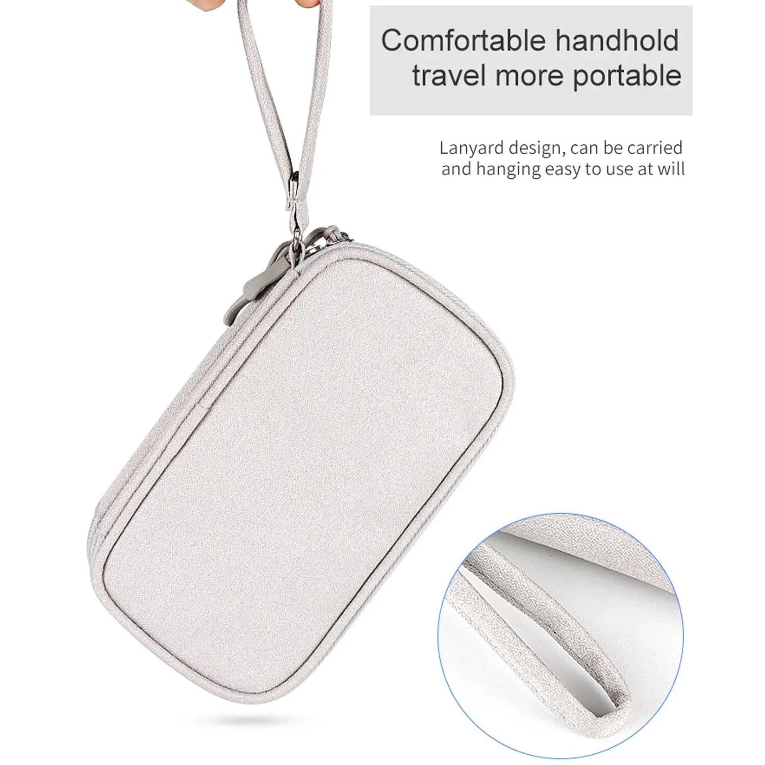 Sac de rangement pour câbles de données, étui de transport Portable étanche, sac de rangement de voyage pour cordon de câble, chargeur USB — 5/10