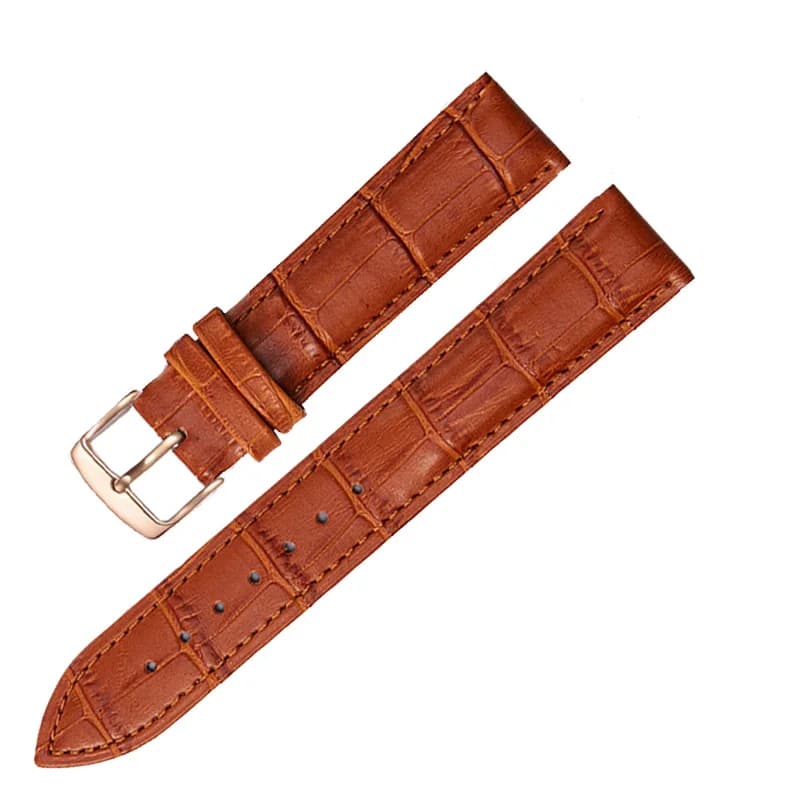 Bracelet de montre en cuir de remplacement universel, pour hommes et femmes, 12mm 14mm 16mm 18mm 19mm 20mm 21mm 22mm — 7/10