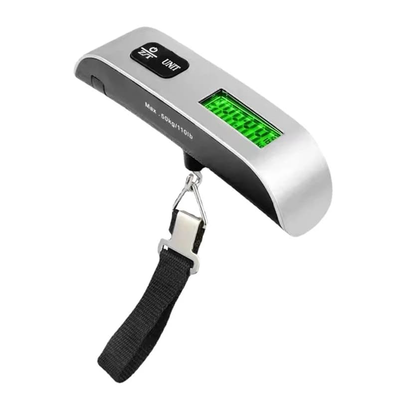 Balance Portable affichage numérique LCD 110lb/50kg bagages électroniques suspendus valise voyage pèse sac à bagages outils d'équilibre de poids — 7/8