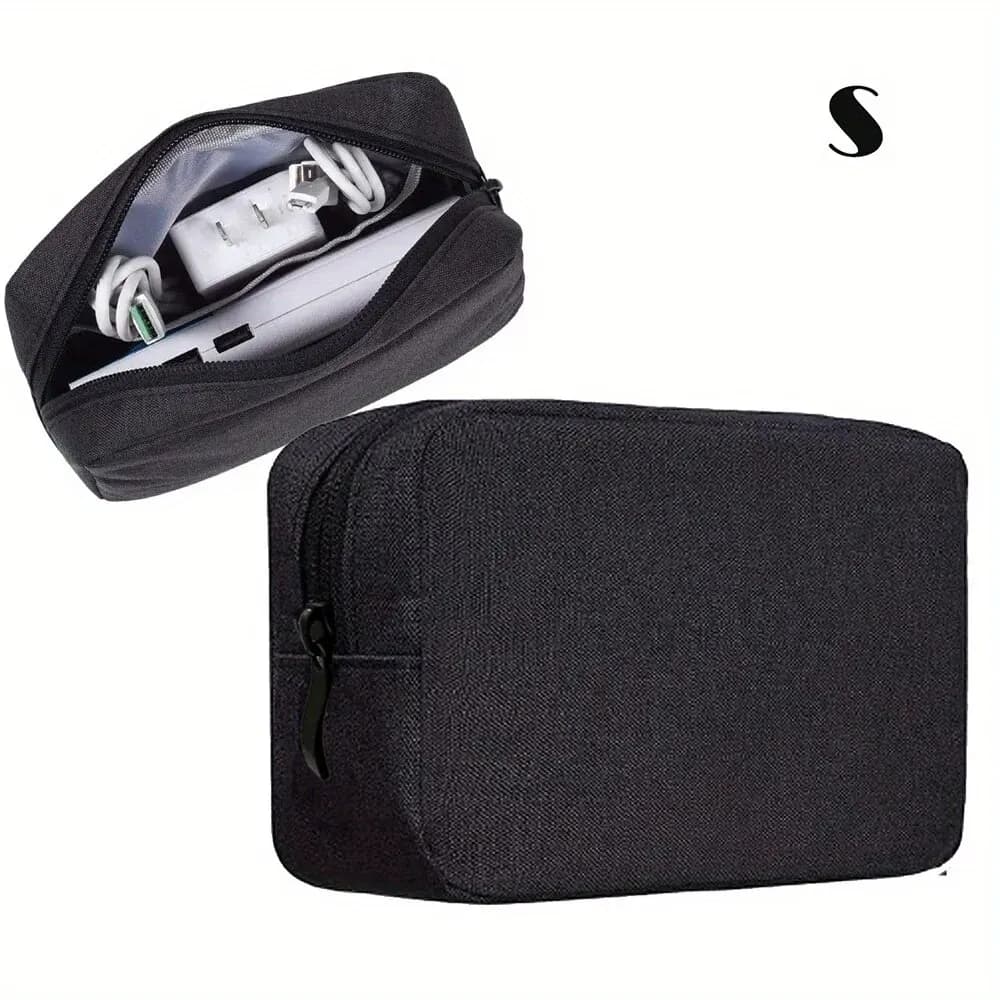Sac de rangement pour câbles électroniques, sac de voyage pour petits appareils électroniques, carte SD, banque d'alimentation — 10/10