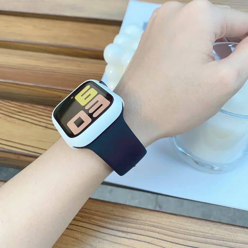 Bracelet sport en silicone pour Apple Watch, 44mm, 45mm, 40mm, 41mm, 42-38mm, 45mm, iWatch Series 8, 7, 6, 5, 4, 3, SE 9, Ultra 2, 49mm — 4/10