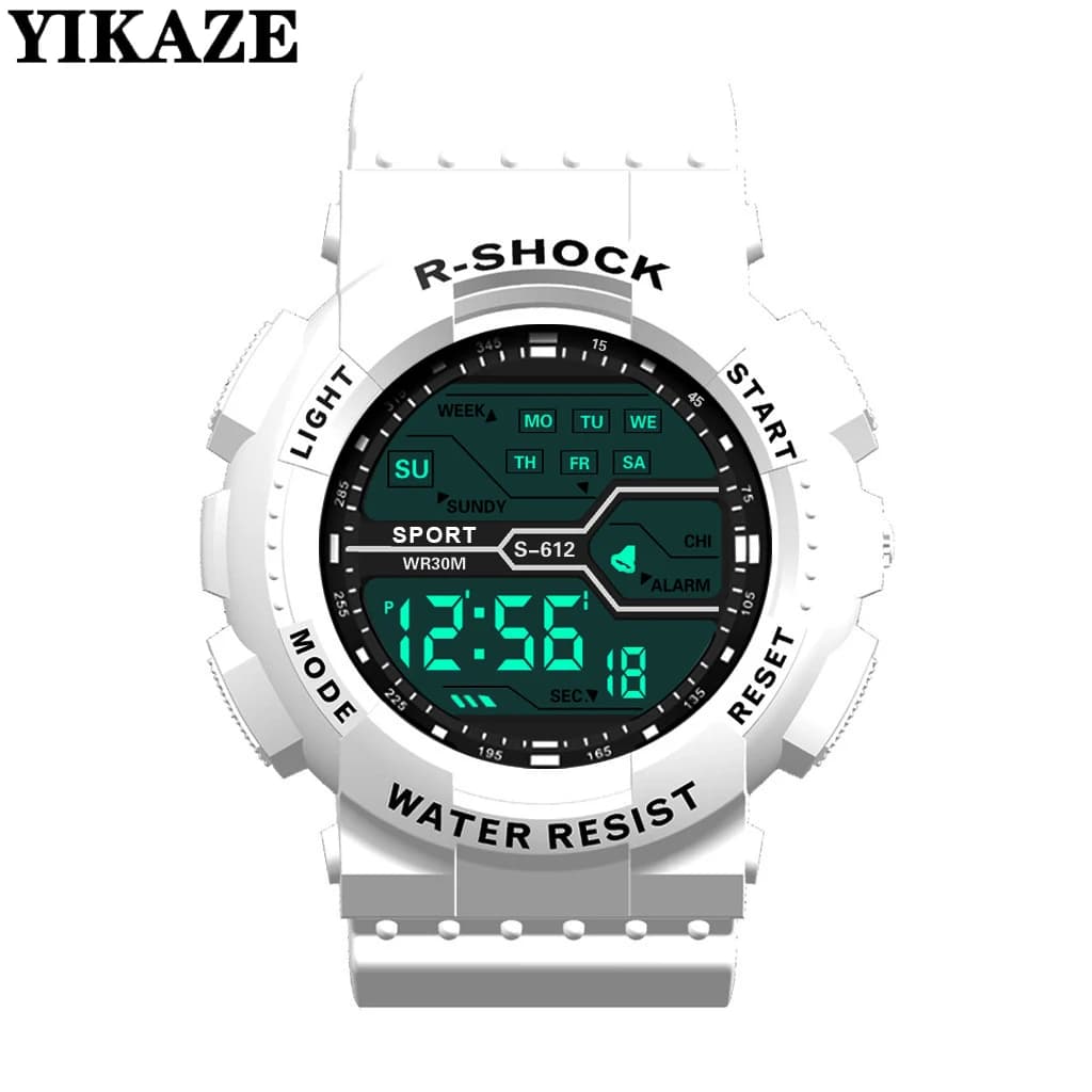 Sport de plein air hommes montre multifonction grand écran LED électronique étanche lumineux militaire numérique montres Reloj Hombre — 2/10
