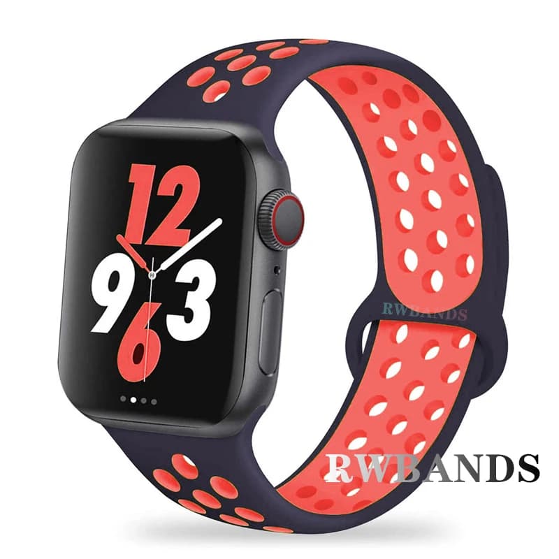 Bracelet sport respirant pour Apple Watch Band, 46mm, 44mm, 40mm, 42mm, 38mm, Rivière mm, 45mm, iWatch Series 10, 9, 8, 7, 6, SE, 5, 3, Ultra 2, 49mm — 10/10