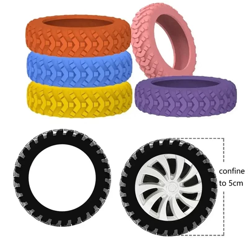 8 protections en silicone pour roulettes de valise, réduisant le bruit, pour bagages de voyage — 5/10