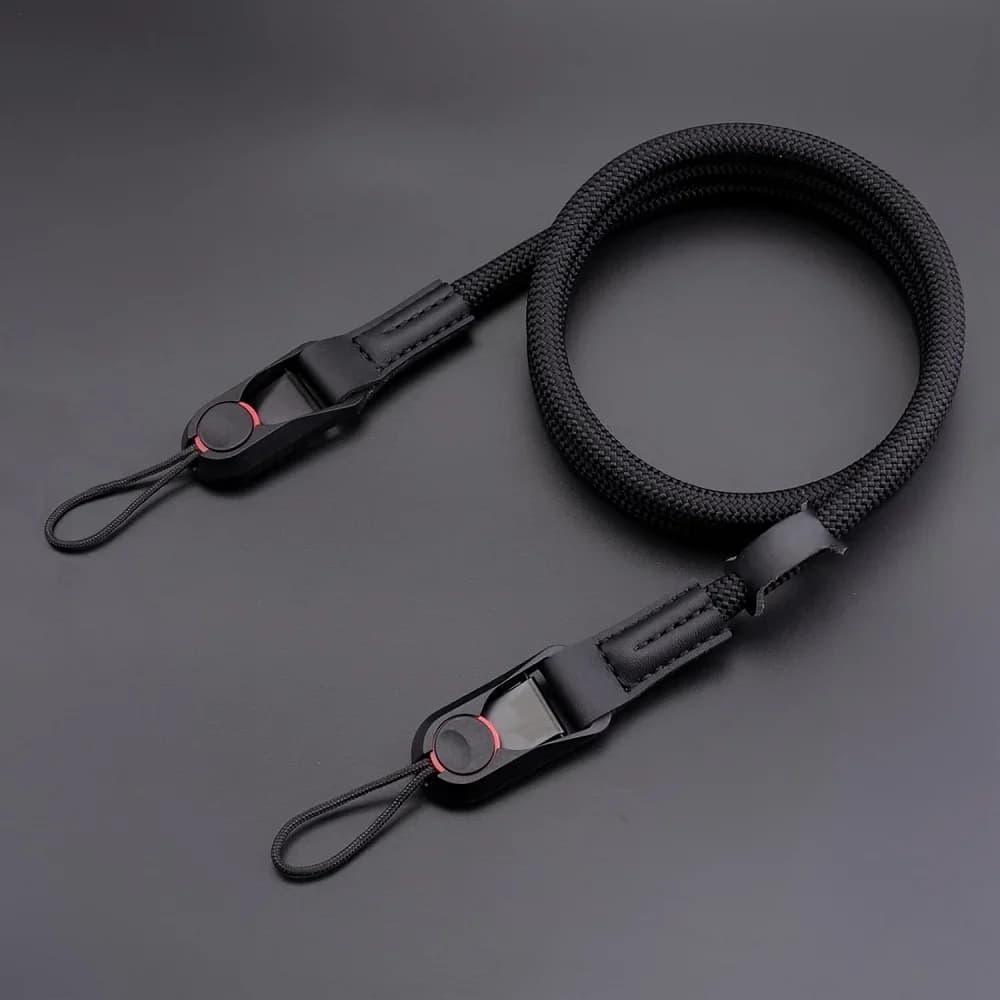 Sangle d'appareil photo à corde ronde à dégagement rapide, sangle d'épaule détachable rapide pour appareil photo DSLR sans miroir, sangle de cou réglable — 7/8