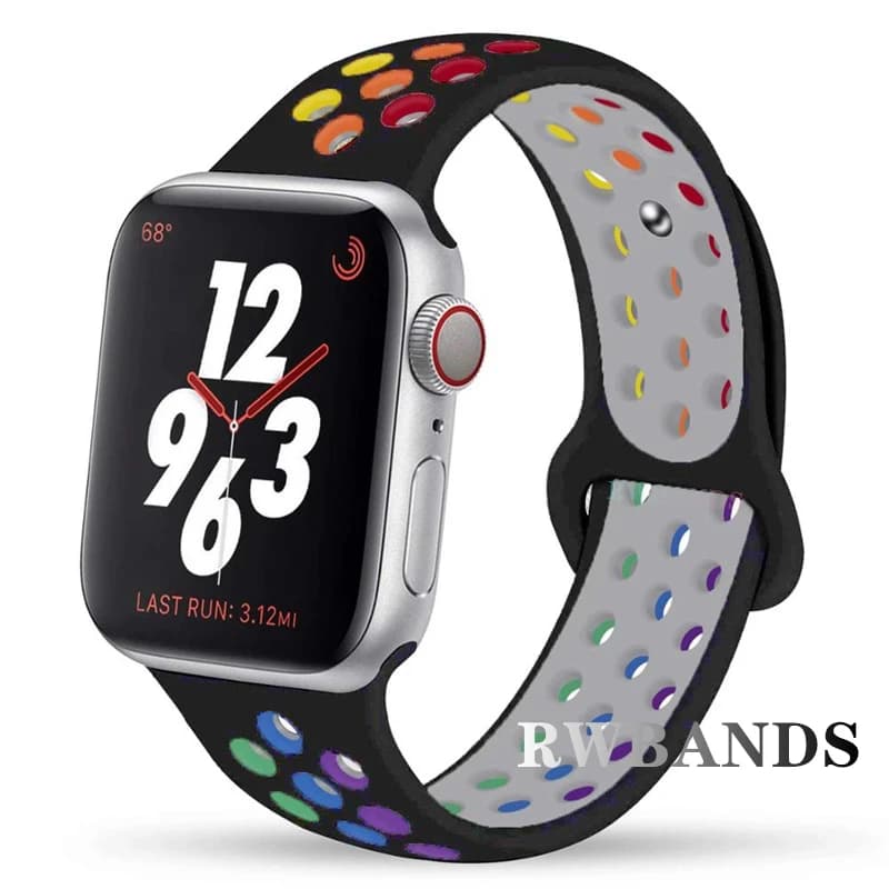 Bracelet sport respirant pour Apple Watch Band, 46mm, 44mm, 40mm, 42mm, 38mm, Rivière mm, 45mm, iWatch Series 10, 9, 8, 7, 6, SE, 5, 3, Ultra 2, 49mm — 7/10
