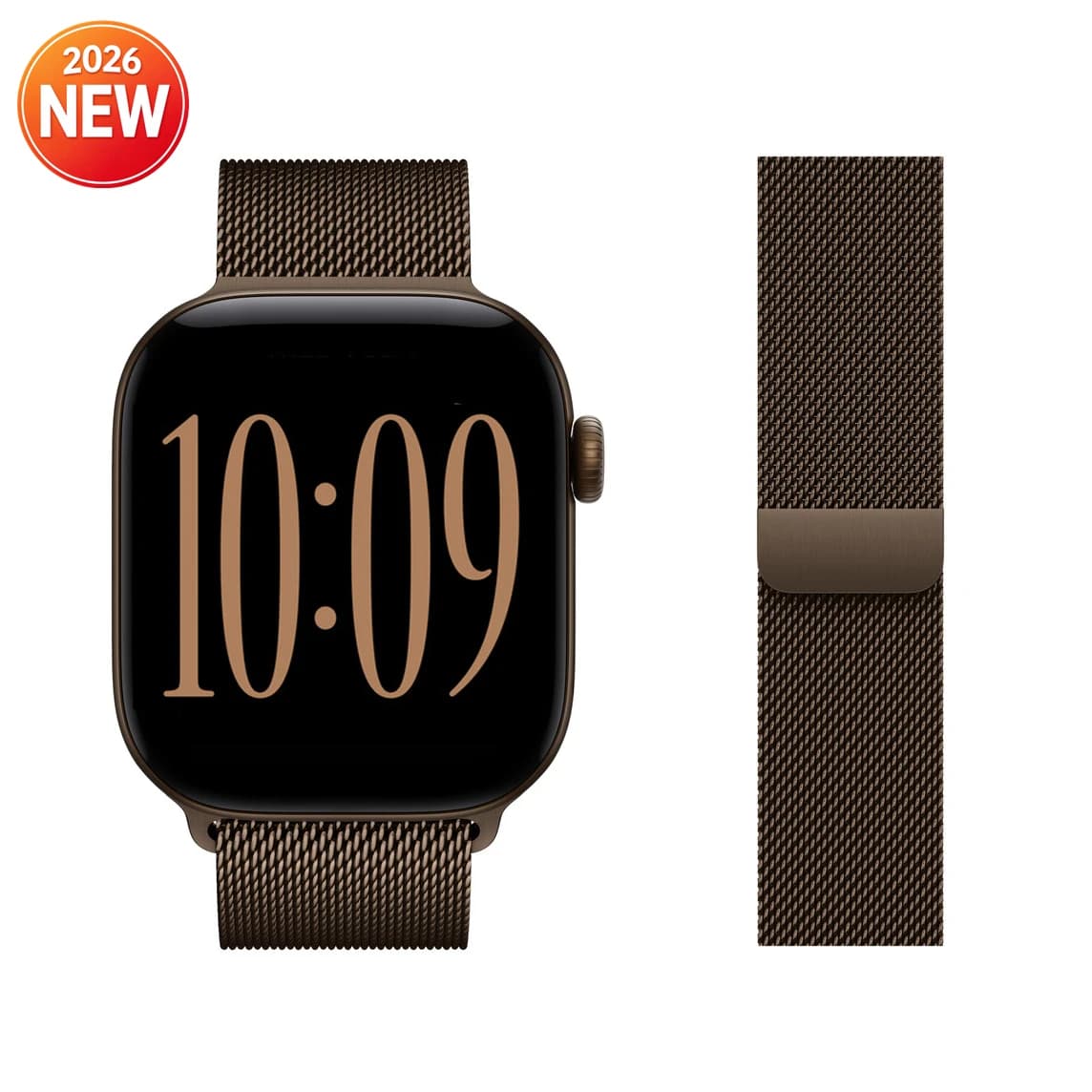 Bracelet Milanese Loop pour Apple Watch, 46 mm, 44 mm, 45 mm, 40 mm, 42 mm, 41 mm, 49 mm, pour les séries iWatch 12, 11, 10, 9, SE, Ultra, 4, 3, 49 mm. — 7/10