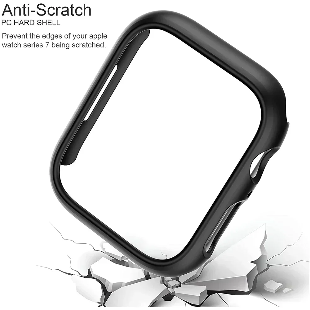 Housse pour boîtier de montre Apple 45mm 41mm 44mm 40mm 42mm 38mm 46 49mm, accessoires PC protecteur pare-chocs iWatch série 8 7 SE 6 5 4 3 9 — 2/10