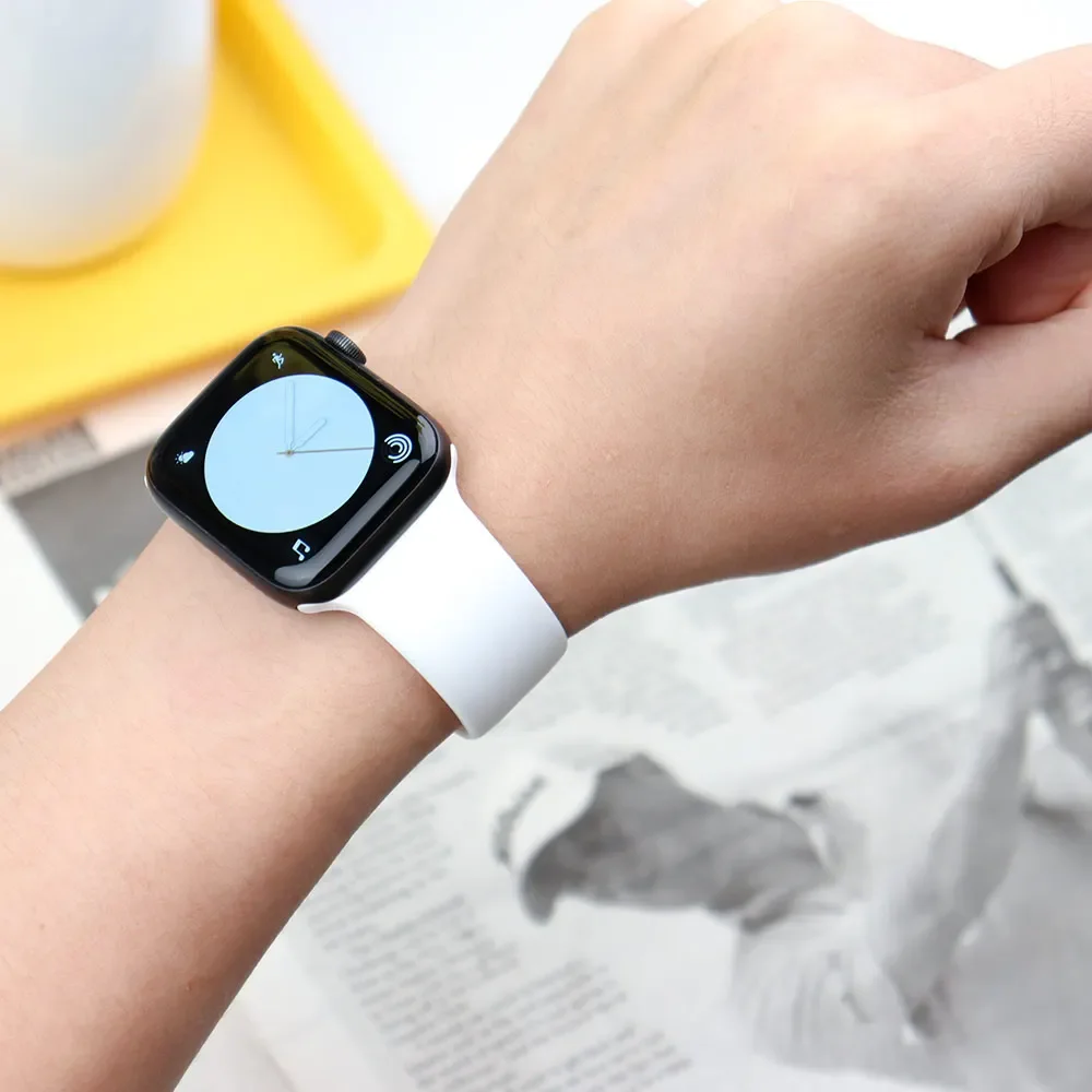 Bracelet sport en silicone pour Apple Watch, 44mm, 45mm, 40mm, 41mm, 42-38mm, 45mm, iWatch Series 8, 7, 6, 5, 4, 3, SE 9, Ultra 2, 49mm — 2/10