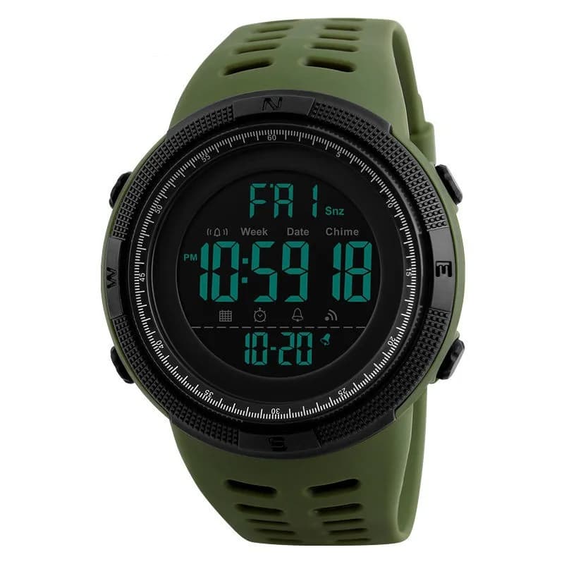 Reloj electrónico para hombre, reloj deportivo militar, reloj digital LED multifuncional con pantalla luminosa, para hombres, niños, estudiantes y adolescentes. — 9/9
